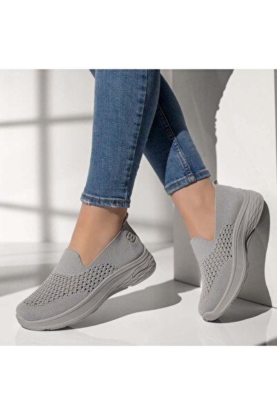 Modlet.ro Дамски сиви перфорирани спортни еспадрили MOD13397