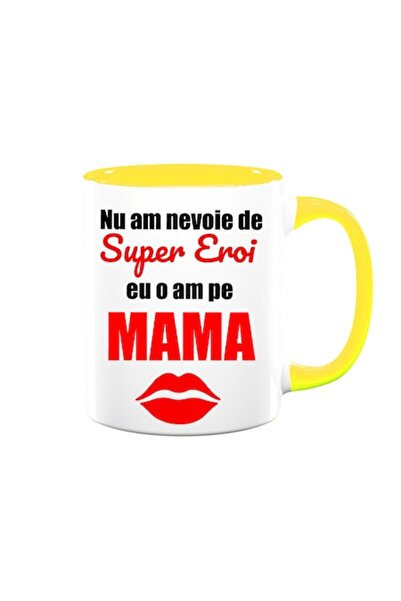 OEM Cană personalizată pentru mamă cu mesajul: „Nu am nevoie de supereroi, o ...