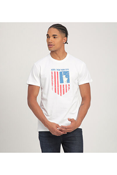 Aeropostale تي شيرت Aero رجالي برسومات بيكيه