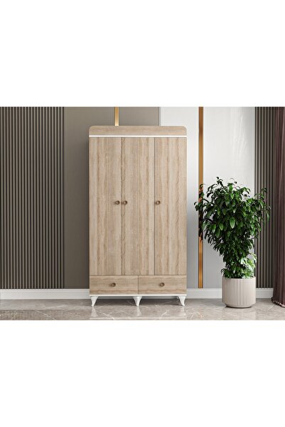 PATİKO PERA 3 KAPAKLI İKİ ÇEKMECELİ DOLAP/GARDIROP