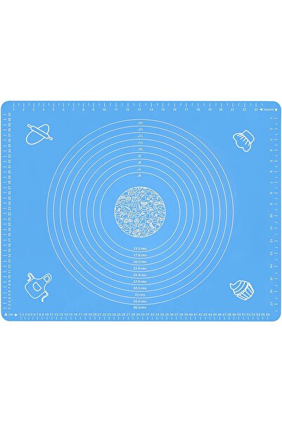 awwaline Food-grade silicone mat, 65 x 45 cm, BLUE, for kneading dough