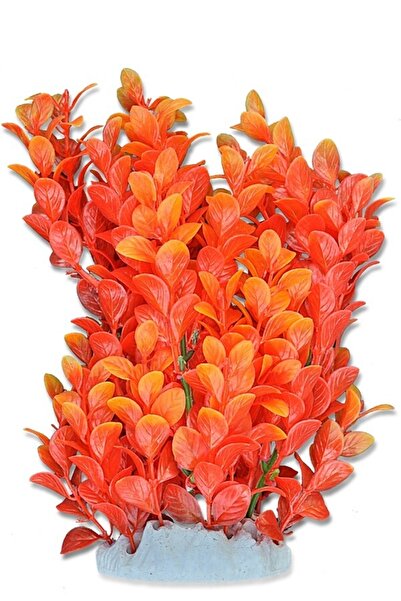 HAPPET Planta Artificiala Pentru Acvariu, 20 cm, Verde/Rosu, 2F12