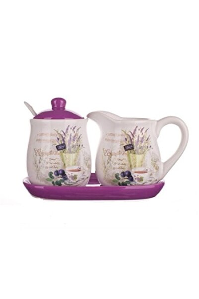 BANQUET Set Latiera si Zaharnita Portelan 3 piese Lavanda