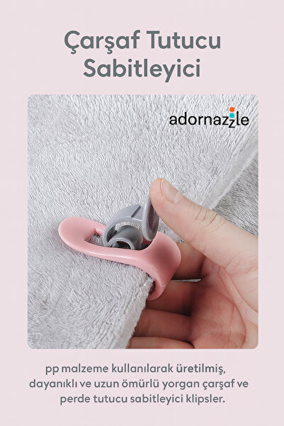 adornazzle Κλιπ για παπλωματοθήκη, Σετ κλιπ για παπλωματοθήκη χωρίς βελόνες