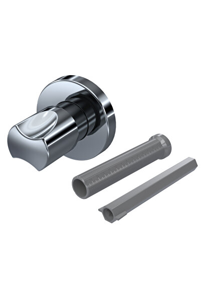 İZ YAPI QUALIS Parlak Krom Ankastre Ara Kesme Valfi | SIVA ÜSTÜ TAMİR KİTİ