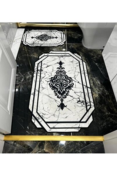 Home طقم سجادة حمام مكون من قطعتين مع قاعدة ماصة للماء ومضادة للانزلاق، ملابس...