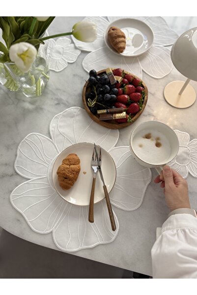 Çiçek Manolya Desen Amerikan Servis 2’li