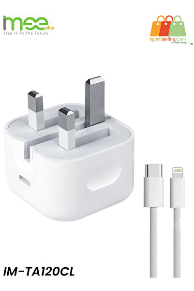 iMee شاحن Plus IM-TA120CL السريع USB-C بقوة 20 وات مع كابل PD متعدد الحماية |...