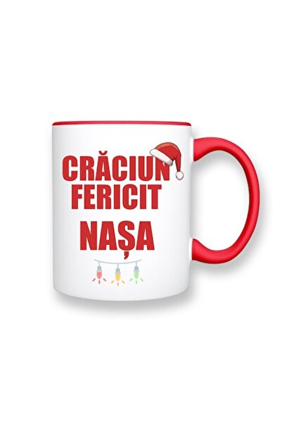 OEM Cană personalizată pentru nașă cu mesajul: „Crăciun fericit, nașă”