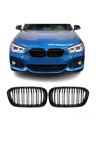 AutoUp Grile duble BMW Seria 1 F20 F21 LCI 2015-2019 - Negru Lucios