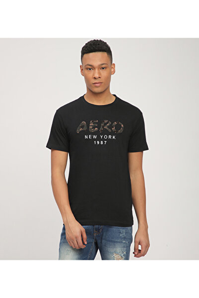 Aeropostale Black Men's Aero Applique T-Shirt