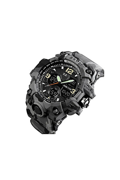 Skmei Men's Watch, Digital, Army, Shock Resistant, Military, Sport, Dual time, Chronograph