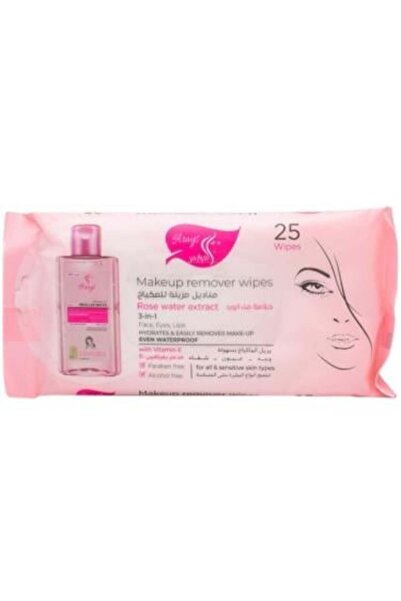 Al Arays مناديل مزيلة للمكياج من العريس - بخلاصة ماء الورد، 25 منديلًا