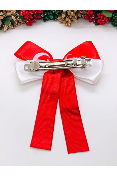 İnDerin Flag Hair Clip Red-White Eid Hair Clip