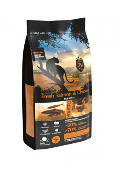 Ambrosia Hrană uscată Steril pentru pisici, somon și pui proaspete, hipoalerg...