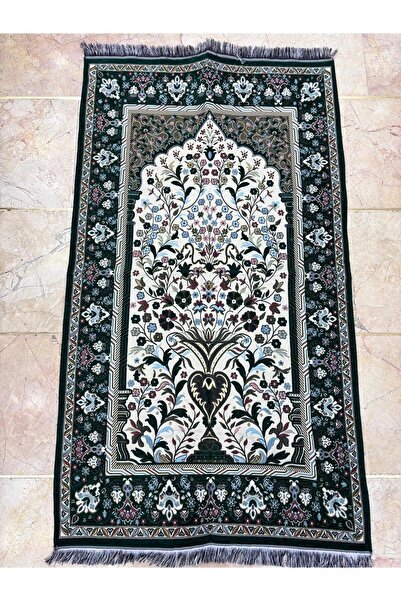 GÜRLEK TEKSTİL Covor de rugăciune din chenille cu model floral Ravza