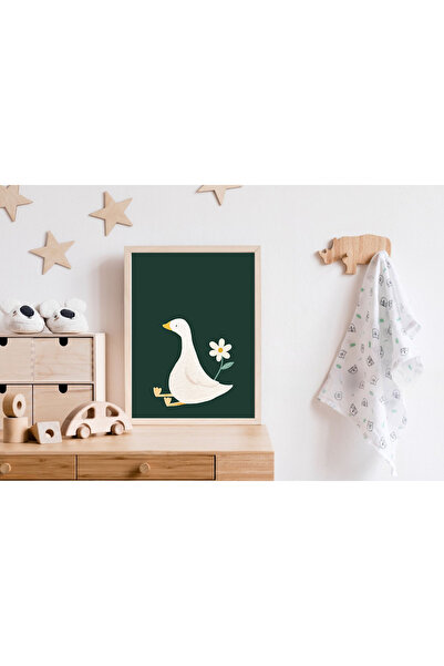 POSTER (ÇERÇEVESİZ) Sevimli Ördek Çocuk ve Bebek Odası
