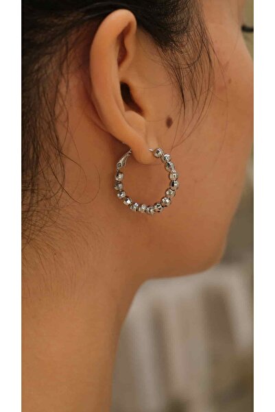 Jerie Topçuk Detailed Hoop Earrings