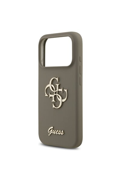 Guess Θήκη για iPhone 17 Pro Max, Σιλικόνη Big 4G Script, Λεπτή Προστασία, Καφέ