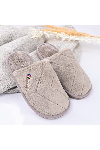 Tmall Papuci bărbătești, cu blană, PB2023, gri