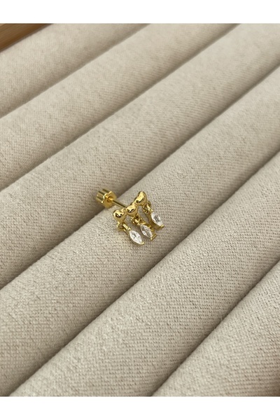 Sade Accessory Taş Sallantılı Kalpli Piercing