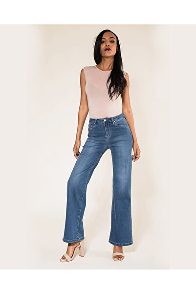 Nina Carter Women's Flared Jeans Blue P080-5 M8