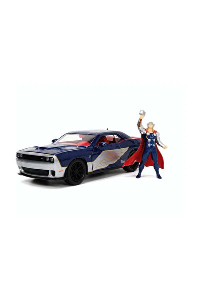 Jada Dodge Challenger Hellcat 2015 cu figurină Thor - 1/24
