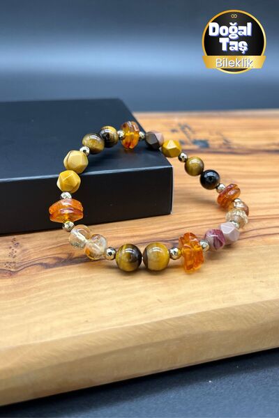 Balzamin Design سوار القوة والبركة، تصميم من الأحجار الطبيعية، سوار مرن للطاقة