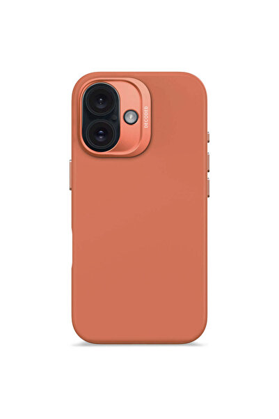 2B Husă de protecție din silicon DECODED pentru iPhone 16, portocalie