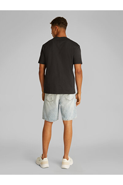 Calvin Klein Men Black Monologo Shift Crew Neck T-Shirt