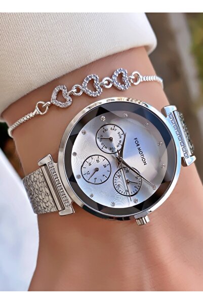 Ferrucci Kadın Kol Saati Gümüş Kordonlu Şık Model – Hediye Kutulu ve 2 Yıl Garantili