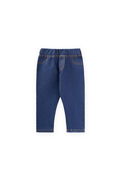 Cigit Stitch Pocket Leggings Pants 1-7 Years Blue