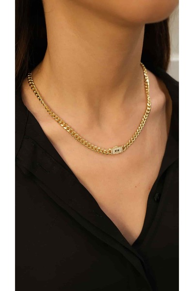 Jerie Gold Özel Seri Zirkon Taş Kapamalı Gurmet Kolye