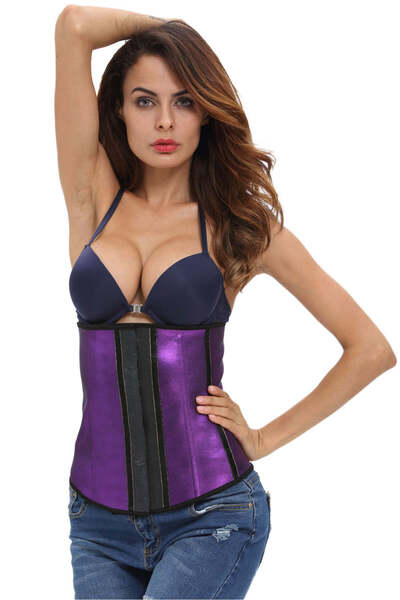 WildFashion Latex corset with multiple closures, old-fashioned style, B520-10
