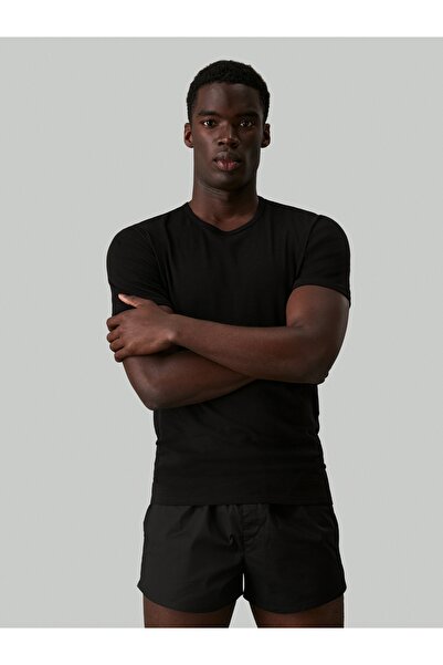 Calvin Klein Men Black Crew Neck Lounge T-Shirts Pack of 2