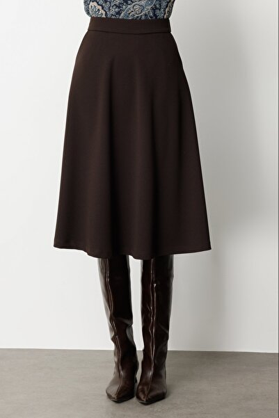 Ekol Μίντι φούστα με ελαστική μέση και βολάν 2023-26k