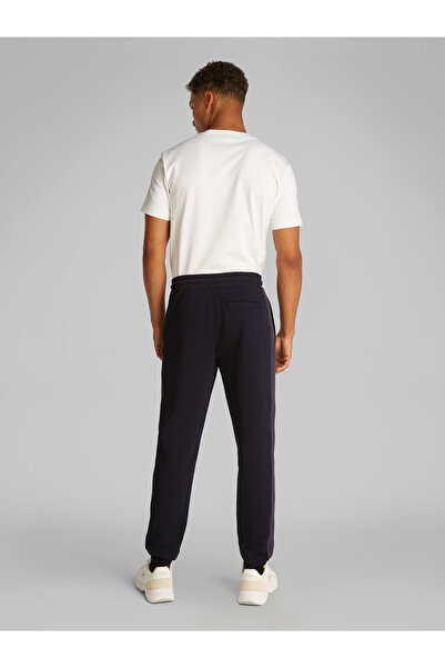 Calvin Klein Men Black Logo Tape Drawstring Waist Sweatpants