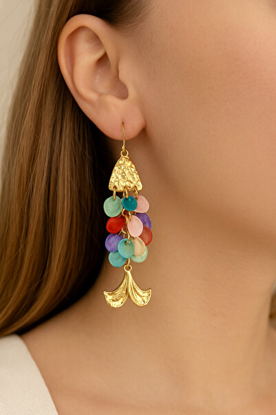 Glithe أقراط السمك الفولاذية اللؤلؤية