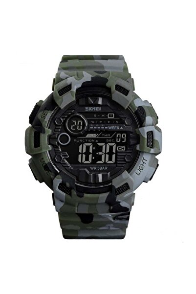 Skmei Men's Watch Sport, Digital, Stopwatch, Alarm, Backlight Camouflage Gray
