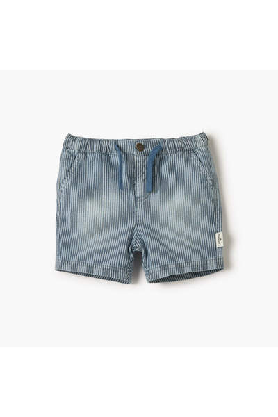 Lee Cooper شورت مخطط مع رباط للإغلاق وجيوب