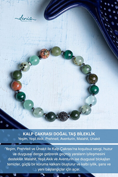 Deniz Doğal Taş سوار من الحجر الطبيعي المعتمد لشاكرا القلب