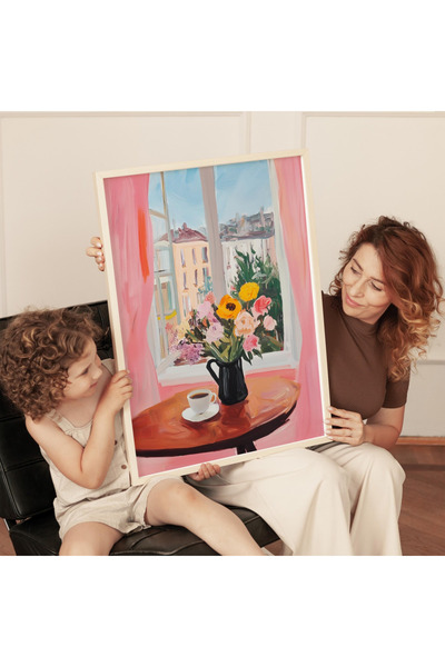 Tuba Decor Tablo dintr-o singură bucată cu rame din lemn pentru sufragerie, s...