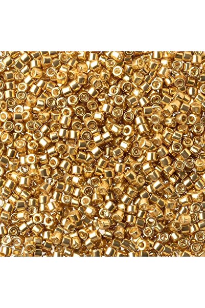 Bi hızlı Miyuki Boncuk 11/0, Miyuki Delica Boncuk, 2 Gram, DB410 Gold