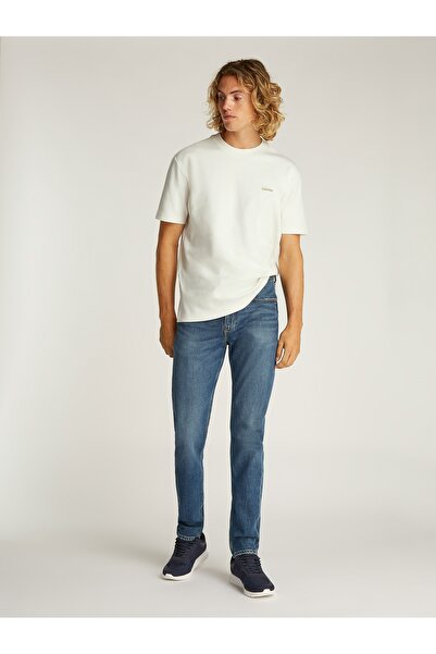 Calvin Klein Men Tofu Cotton Stretch Badge Crew Neck T-shirt