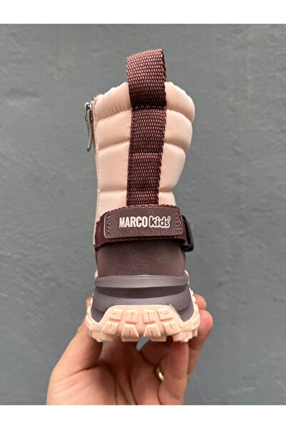 Marco Kids KÜRKLÜ ÇOCUK KAR BOTU, KAYDIRMAZ TABAN, SUYA VE SOĞUĞA DAYANIKLI