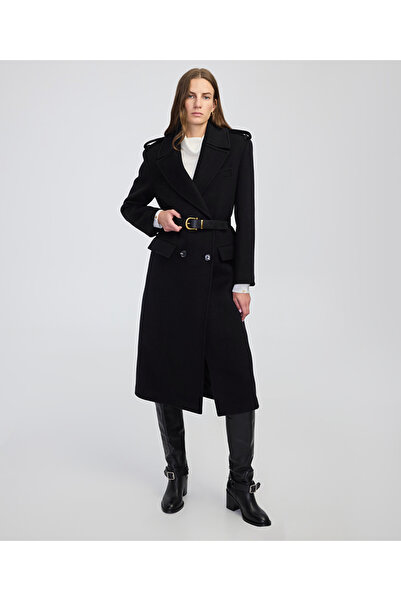 İpekyol Kemerli manteco yünlü kaban