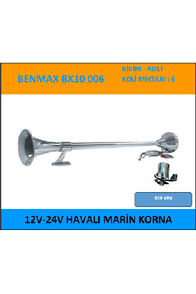 benmax Unıversal Marin Havalı Korna 24v 650mm - Benmax-Bx10006