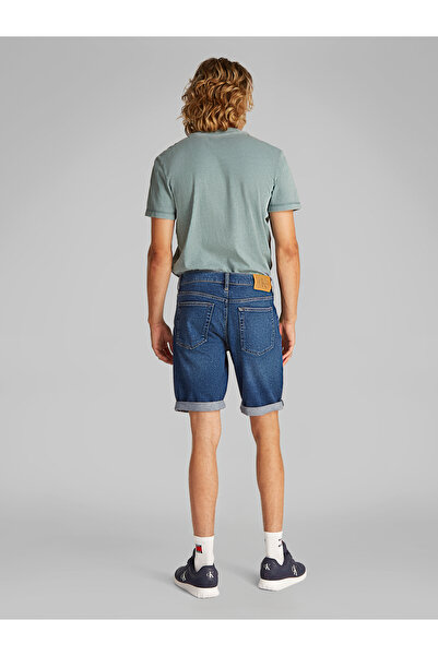 Calvin Klein Men Denim Dark Denim Slim Shorts