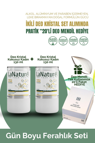 LaNaturel Doğal Kristal Deodorant Kadın Seti