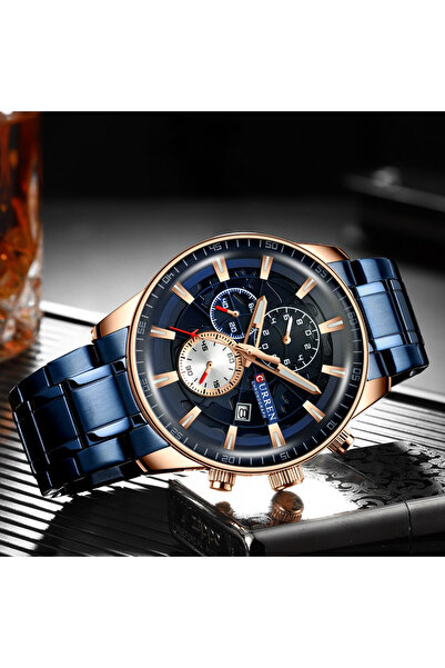 Curren Ceas bărbătesc original, Marcă de top, Elegant, La modă, Cuarț, Oțel inoxidabil